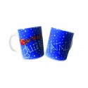 Tazza ceramica stampata con slitta e babbo natale